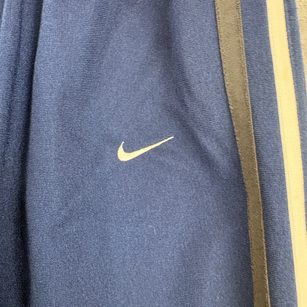 Vintage Nike Track Pants Mens Medium Blue Navy Ankle Zip Y2K Baggy Skater Swoosh